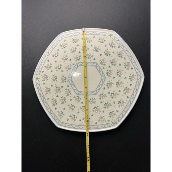 Royal Tara Ireland 1980s “Laura” Floral Bone China Cake Platter & Steel Server - Picture 9 of 16